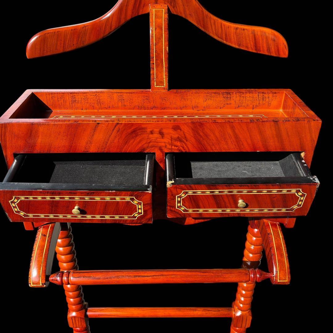 アンティーク調　ハンガーラック　マホガニー　無垢