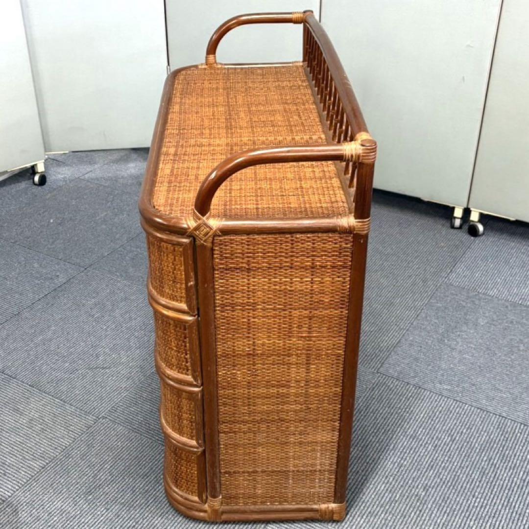 籐 ラタン ワイドタイプ チェスト タンス インテリア 三重県まで発送