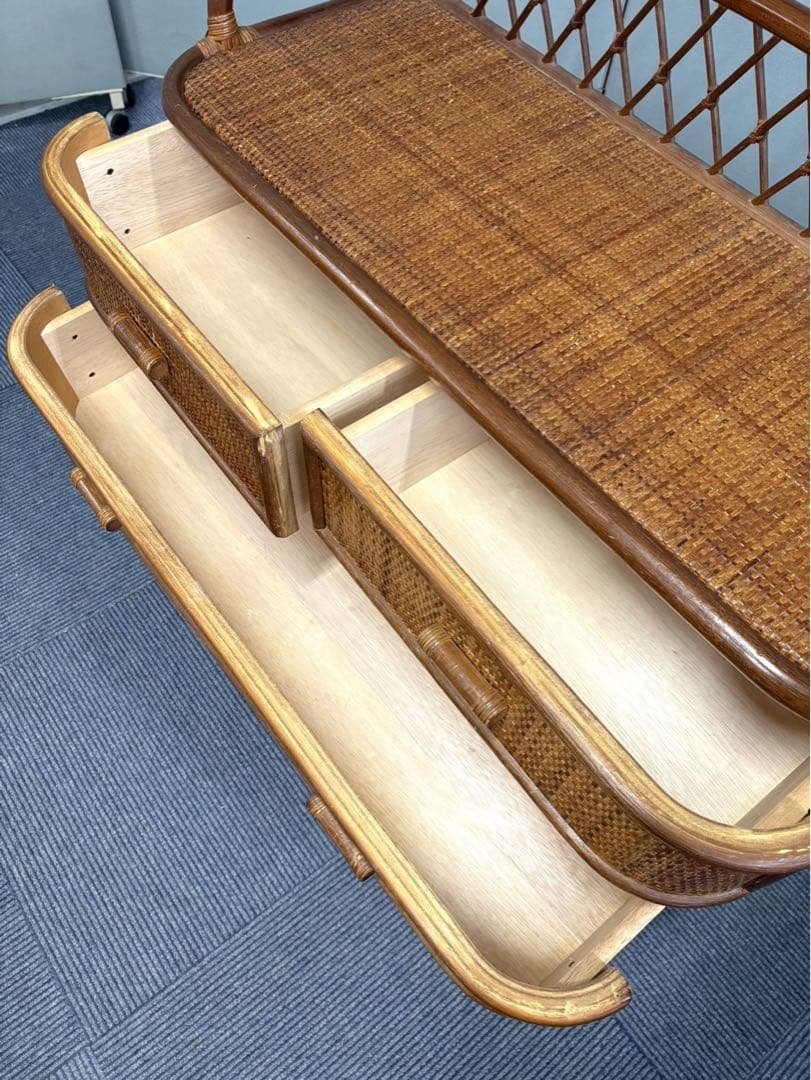 籐 ラタン ワイドタイプ チェスト タンス インテリア 三重県まで発送