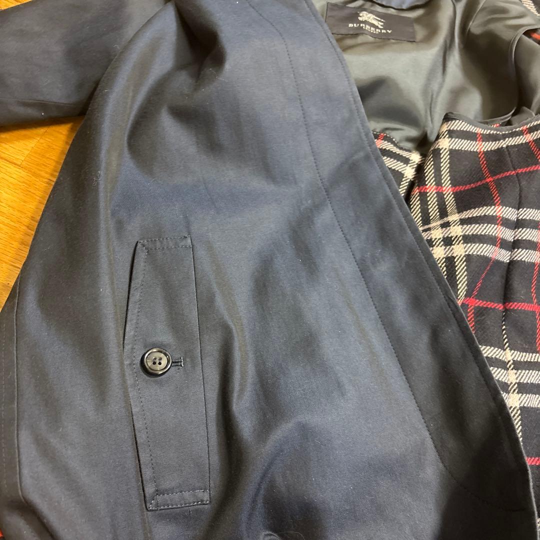 バーバリーBURBERRY ステンカラーコート トレンチコート ネイビー