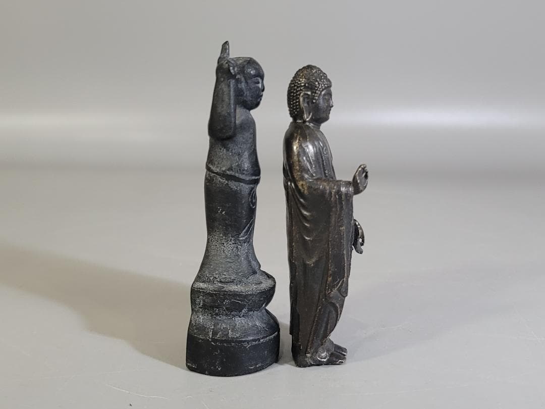 仏教美術 銅 仏像 2体
