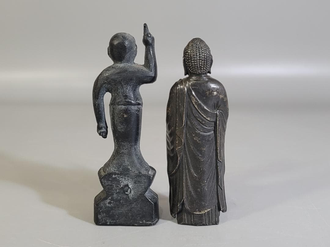 仏教美術 銅 仏像 2体