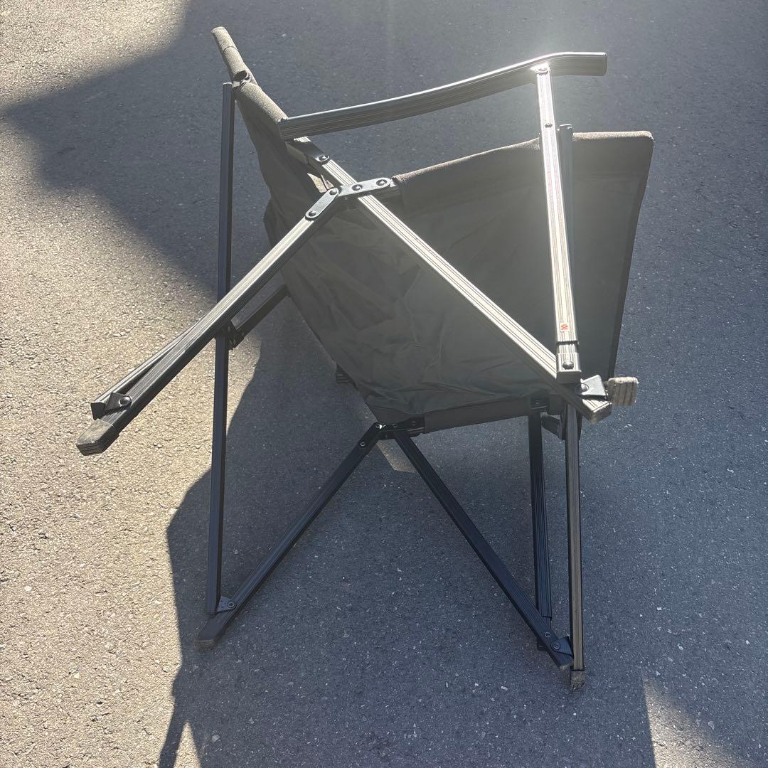 アディロンダック キャンパーズチェア 黒ブラック 収束型　穴あきなし　2脚組