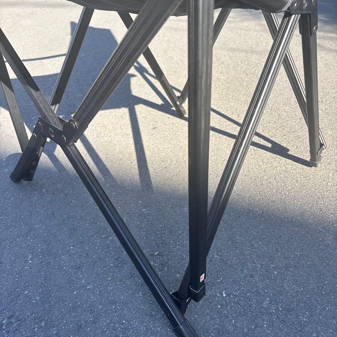 アディロンダック キャンパーズチェア 黒ブラック 収束型　穴あきなし　2脚組