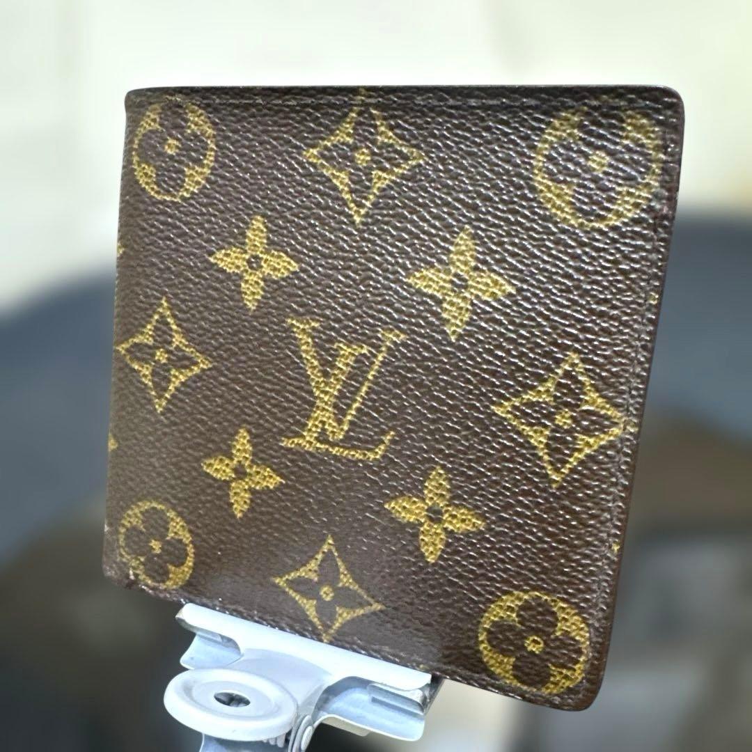 ⑨☆在庫SALE/優良品☆モノグラム♪マルコ☆2つ折り財布★ポケットあり