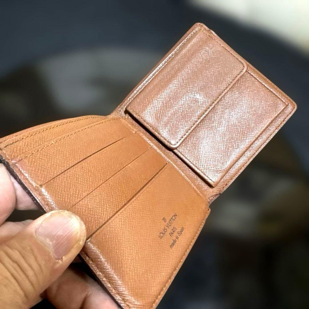 ⑨☆在庫SALE/優良品☆モノグラム♪マルコ☆2つ折り財布★ポケットあり