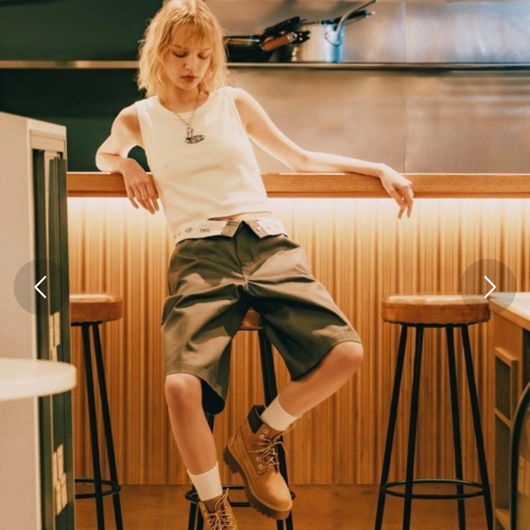x-girl dickies コラボ WORKSHORTPANTS 新品 S