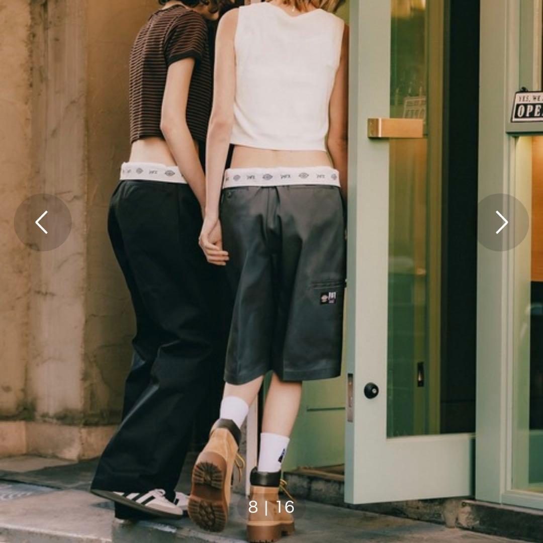 x-girl dickies コラボ WORKSHORTPANTS 新品 S