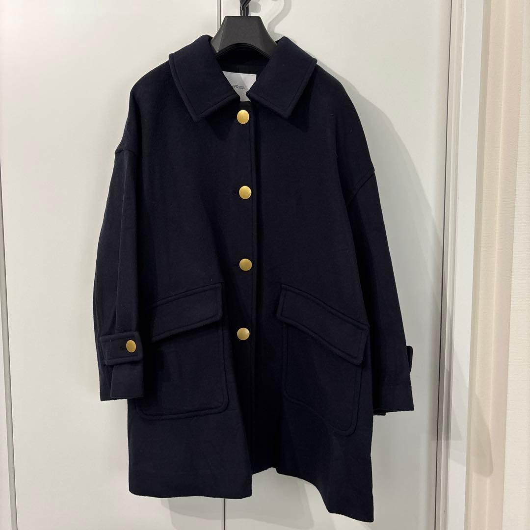 SHIPS any ノンミュールジングウール ステンカラーコート