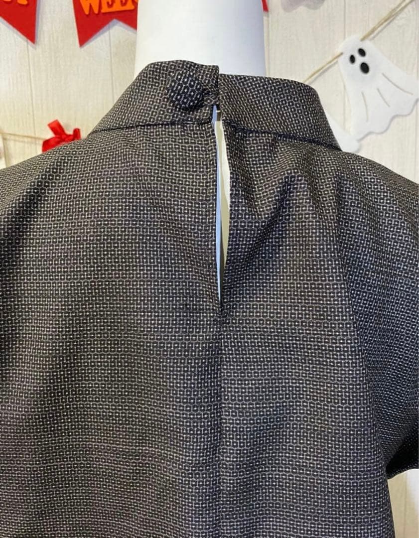 着物リメイク　100亀甲大島からチェスターコートの3点セット