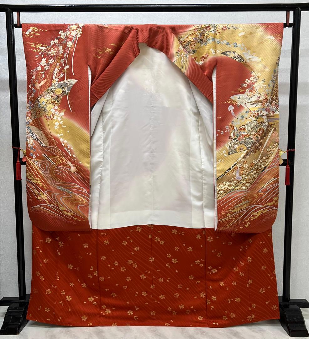 振り袖　フルセット　別誂長襦袢　成人式　金彩加工　刺繍入り　結婚式　737