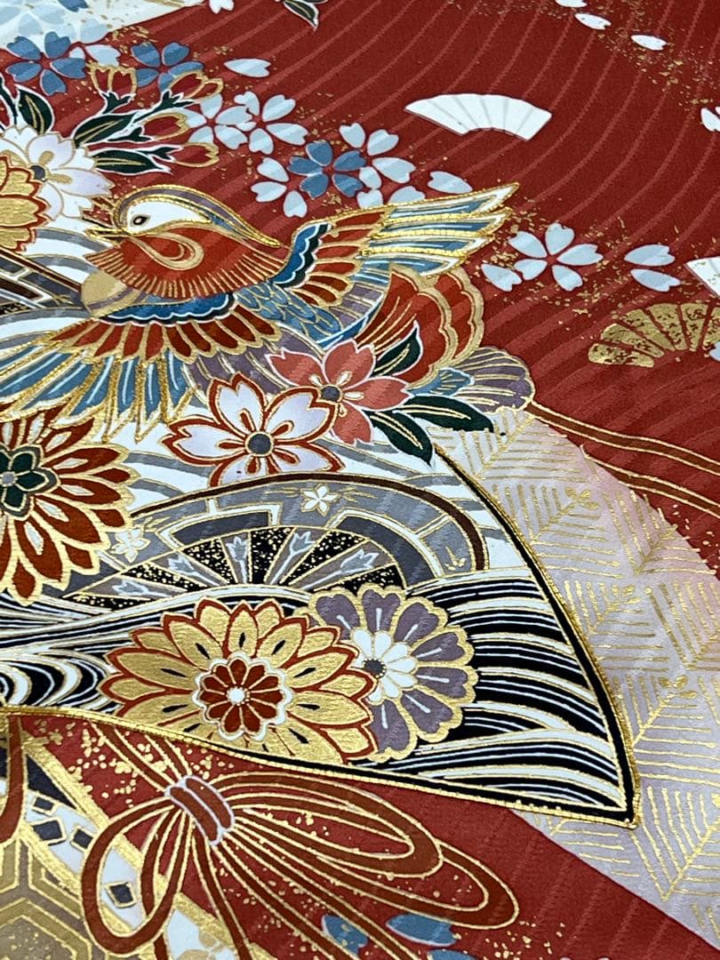 振り袖　フルセット　別誂長襦袢　成人式　金彩加工　刺繍入り　結婚式　737