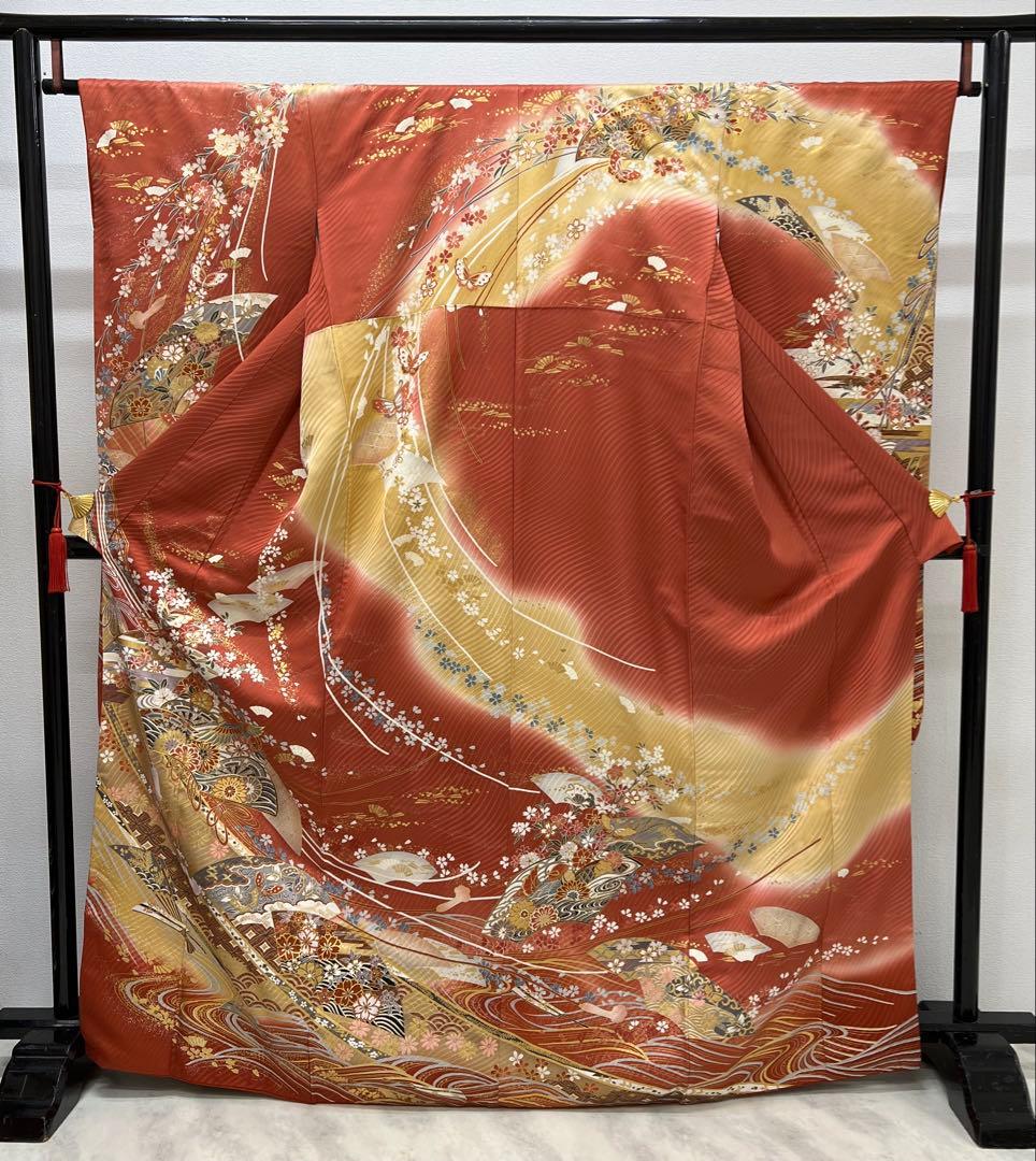 振り袖　フルセット　別誂長襦袢　成人式　金彩加工　刺繍入り　結婚式　737