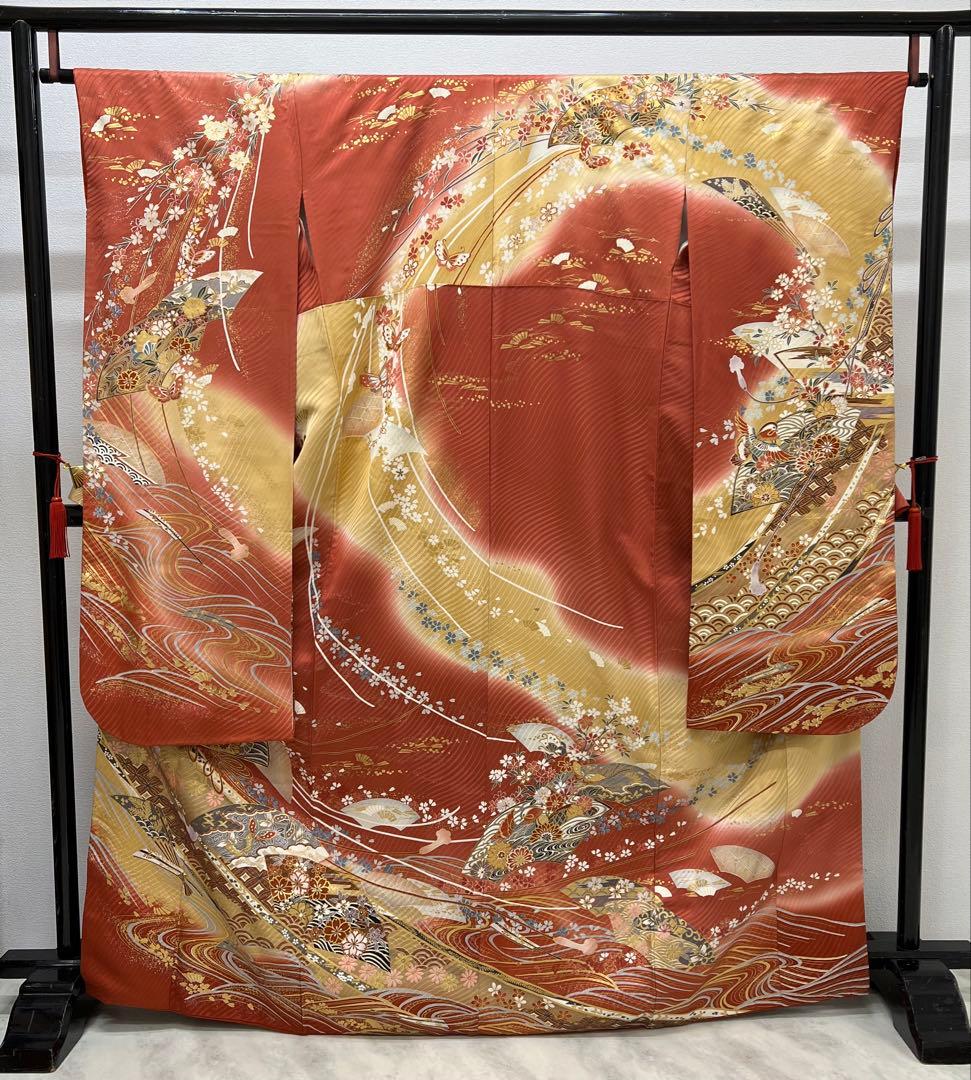 振り袖　フルセット　別誂長襦袢　成人式　金彩加工　刺繍入り　結婚式　737