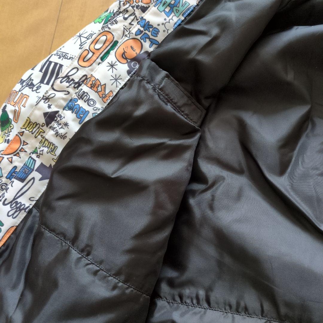 【美品】ミズノ　キッズスキーウェア　　スノーウェア　男女兼用140cm　白派手柄