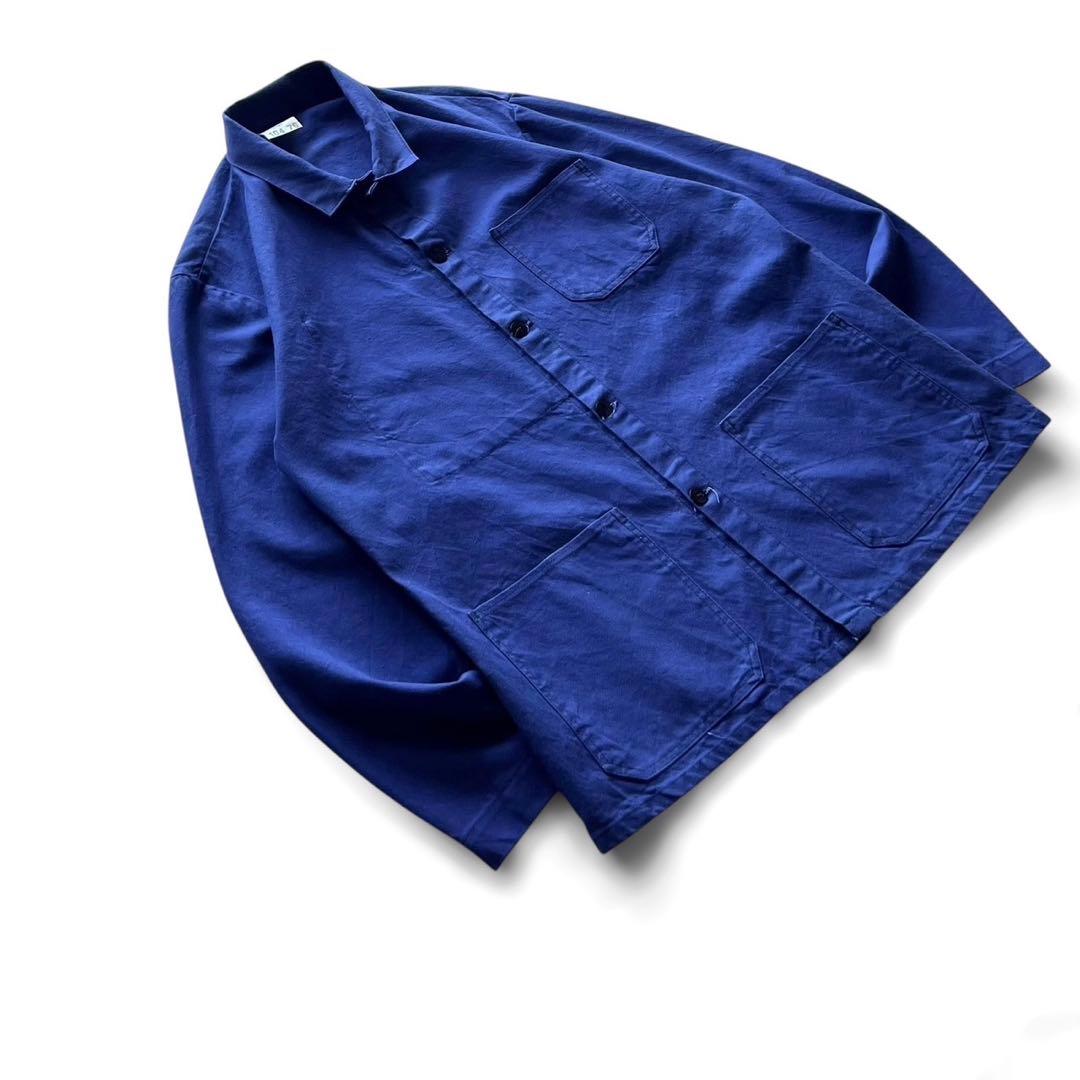 【80s】フランス製ワークジャケット/コットンツイル/ ink blue