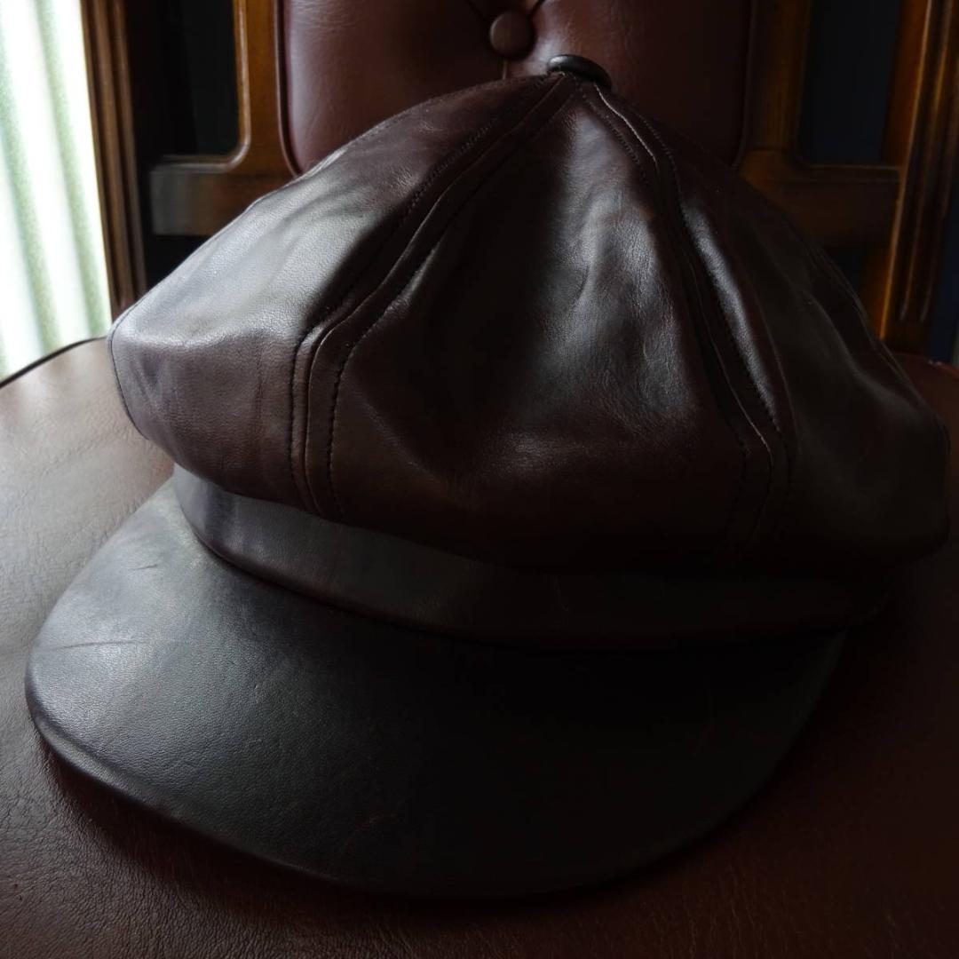 ビルトバックキャスケットBILTBUCK 本ヌメ革ホースハイドアトラクションズ茶