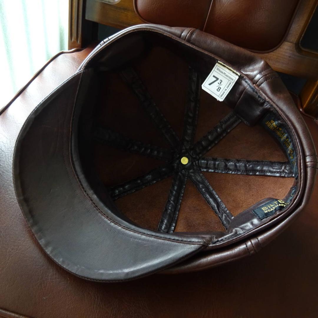 ビルトバックキャスケットBILTBUCK 本ヌメ革ホースハイドアトラクションズ茶