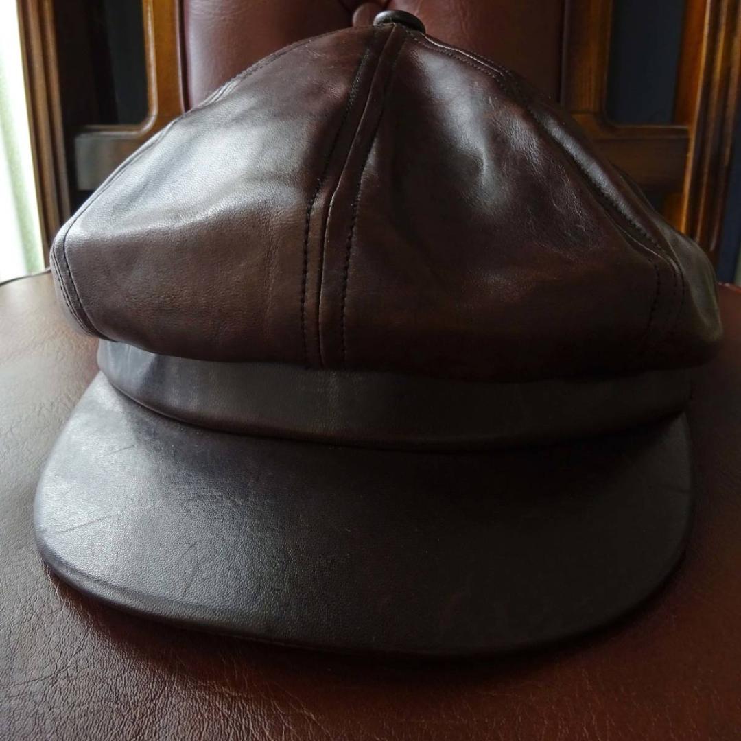 ビルトバックキャスケットBILTBUCK 本ヌメ革ホースハイドアトラクションズ茶