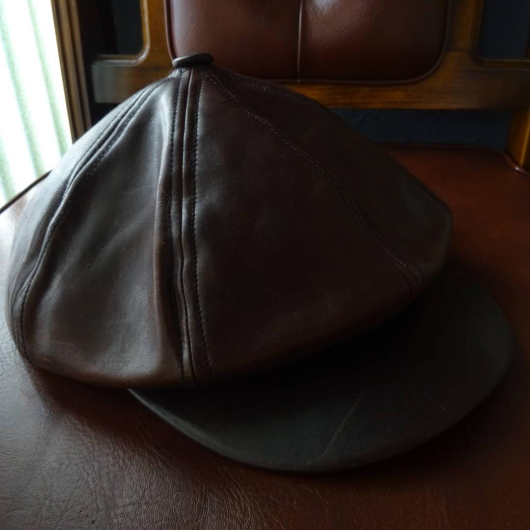 ビルトバックキャスケットBILTBUCK 本ヌメ革ホースハイドアトラクションズ茶