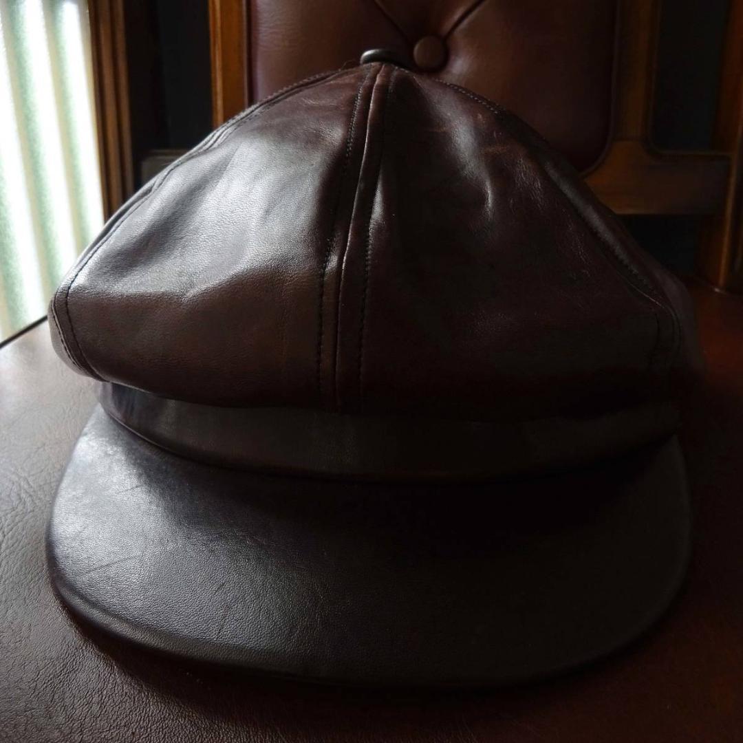 ビルトバックキャスケットBILTBUCK 本ヌメ革ホースハイドアトラクションズ茶