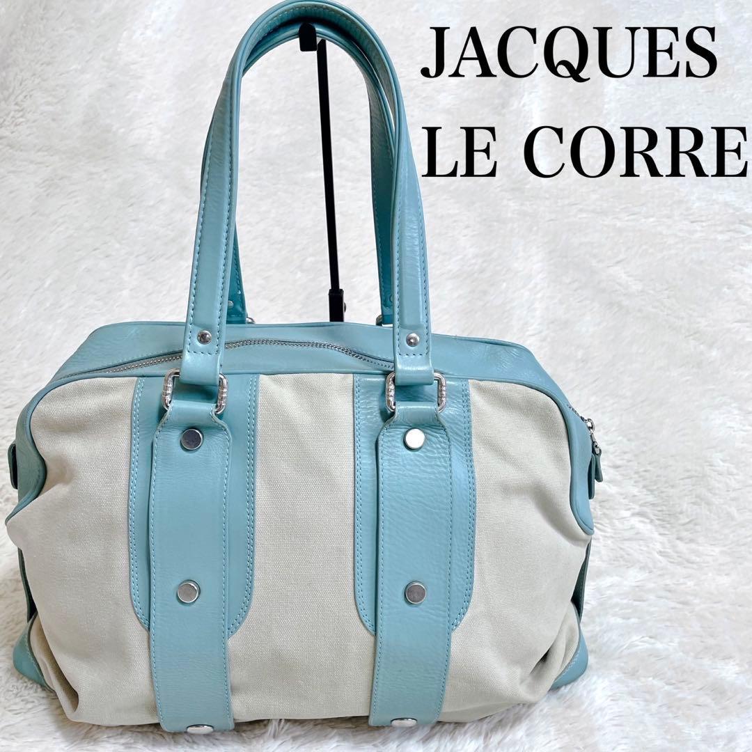 ジャックルコー レザー 切り替え ボストンバッグ トートバッグ キャンバス