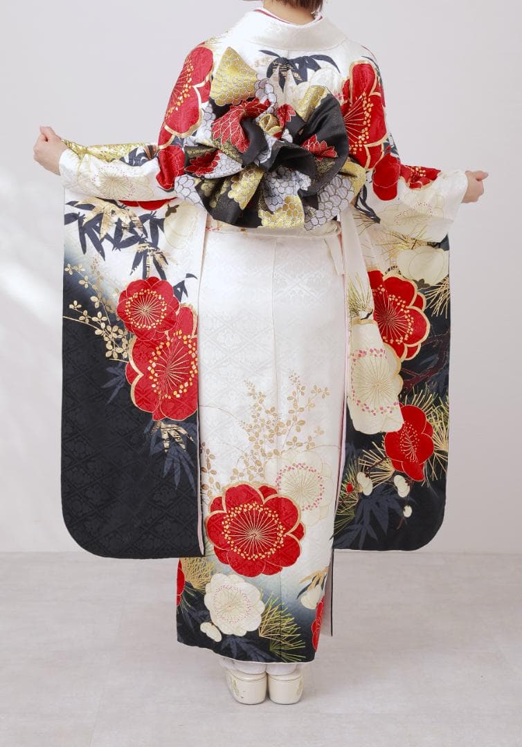 ≪美品≫正絹　振袖単品　【879】【160cm~170cmの方用】