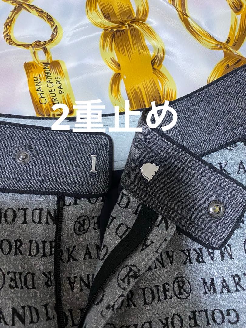 マークアンドロナ 近年モデル プリーツスカート インナー付き 総柄