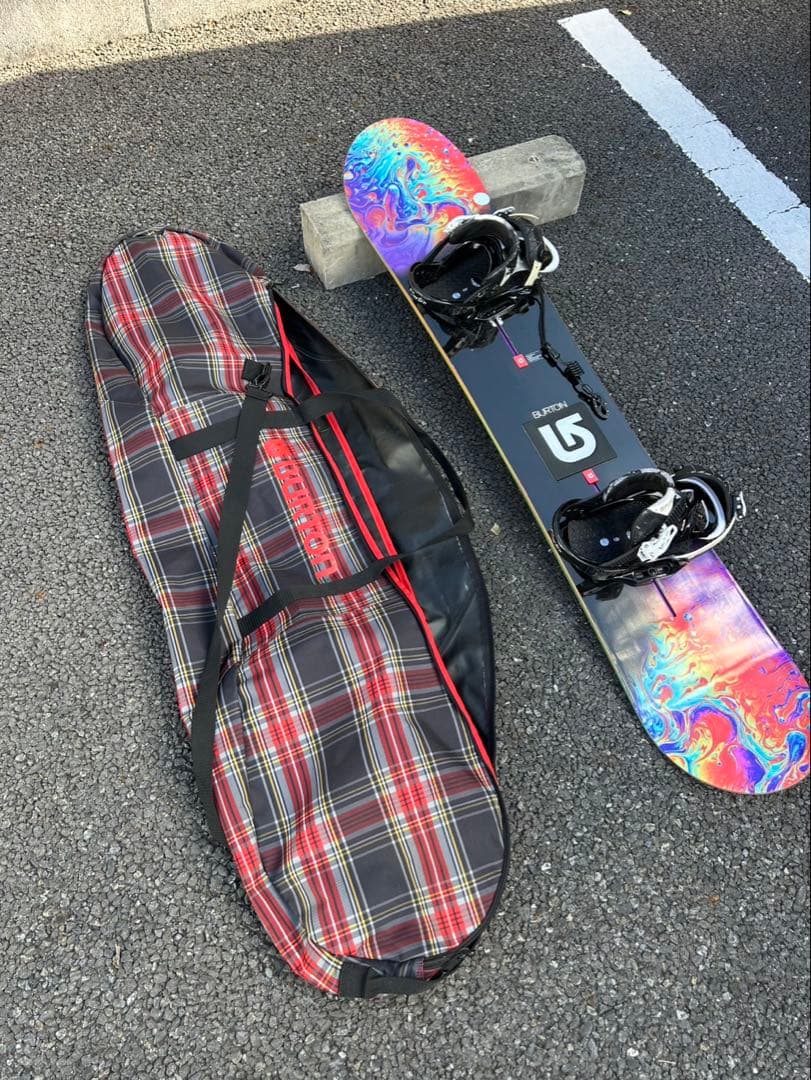 Burton スノーボード マルチカラー 収納ケース付き