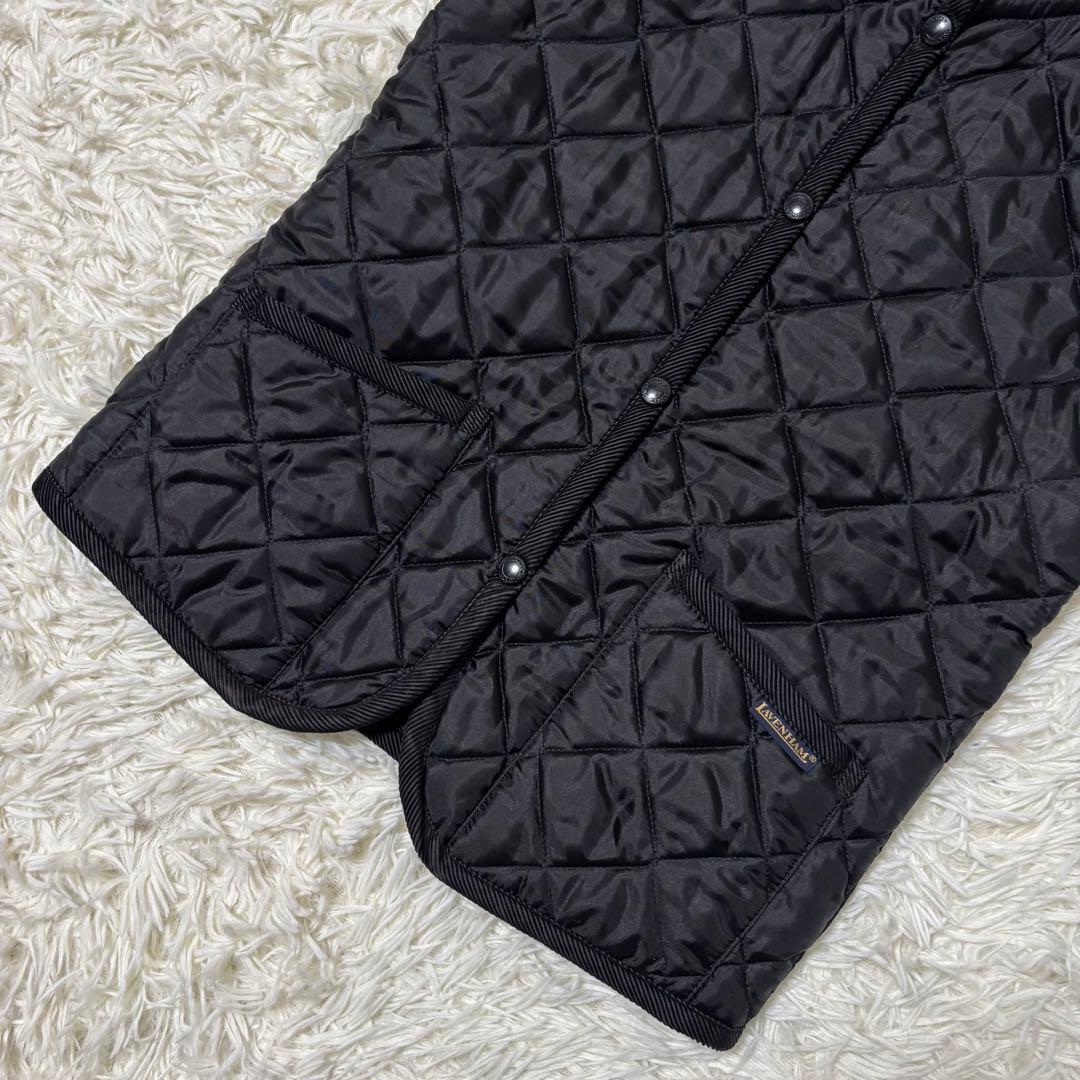 ラベンハム 中綿 キルティングベスト ブラック 黒 イギリス製 ウォッシャブル