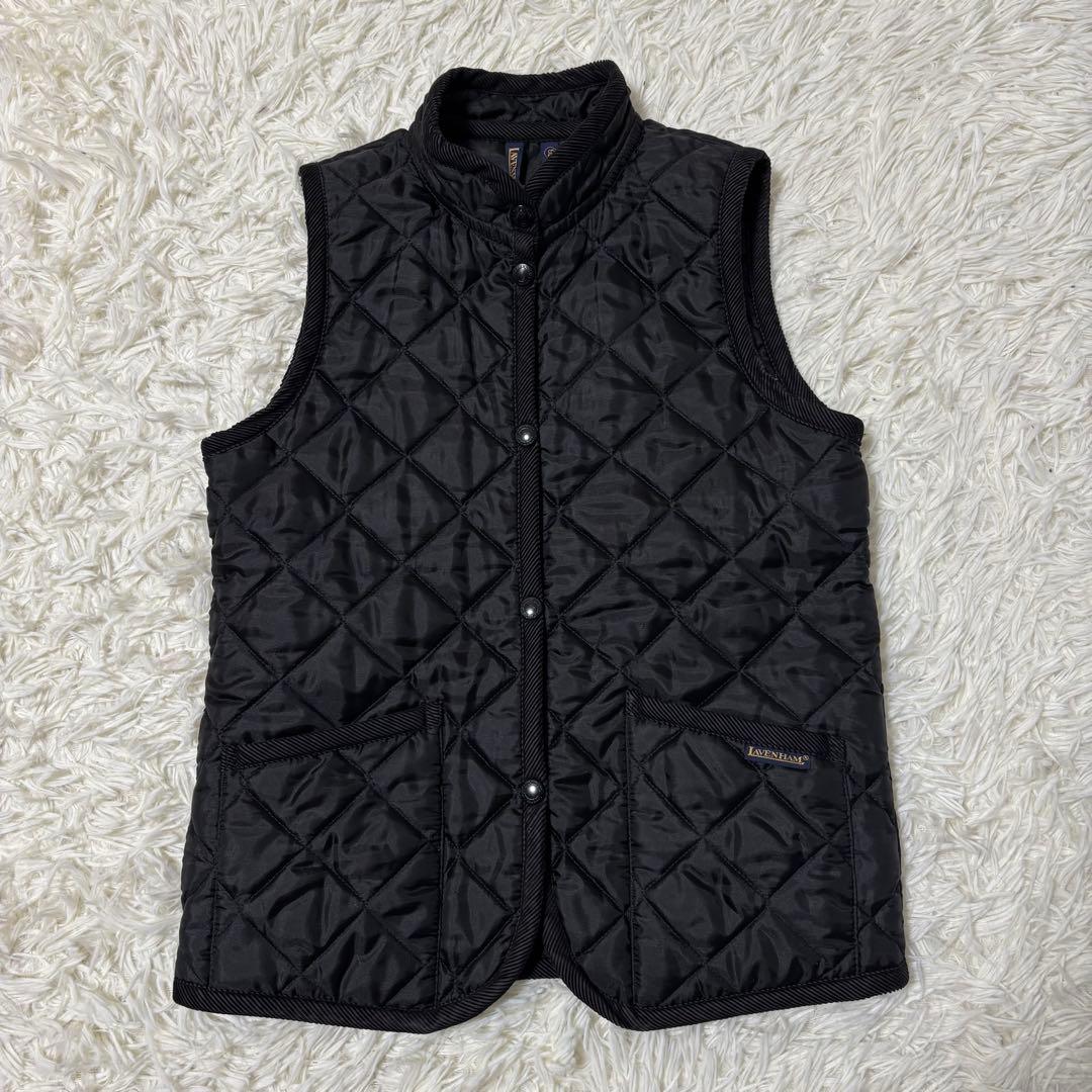 ラベンハム 中綿 キルティングベスト ブラック 黒 イギリス製 ウォッシャブル