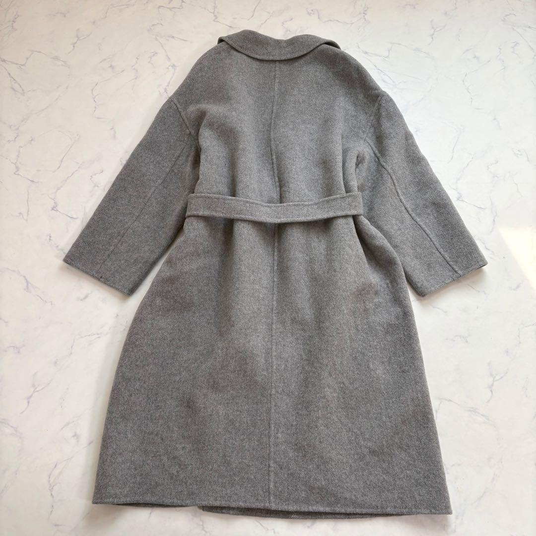 極美品 23AW 定価7万円 23区 ウールカシミヤリバーコート 44 ロング