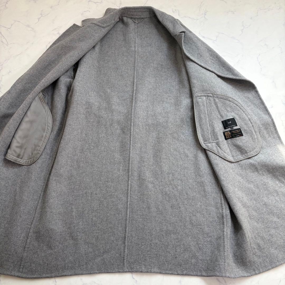 極美品 23AW 定価7万円 23区 ウールカシミヤリバーコート 44 ロング