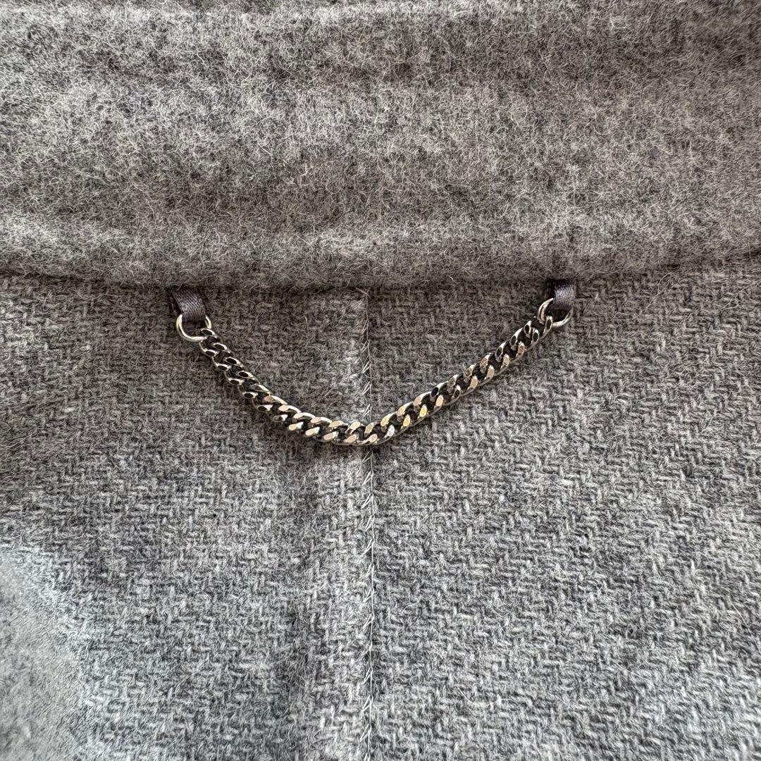 極美品 23AW 定価7万円 23区 ウールカシミヤリバーコート 44 ロング