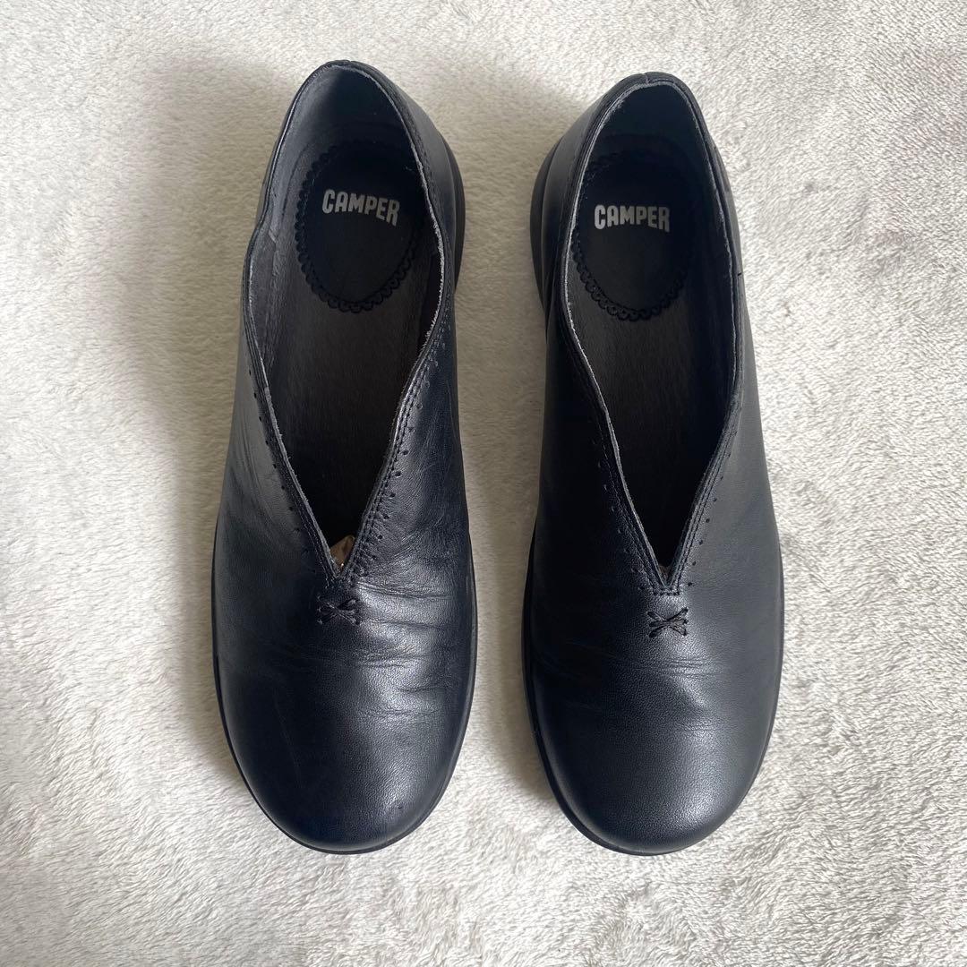 【美品✨】Camper スパイラルコメット　フラットシューズ　レザー　23cm