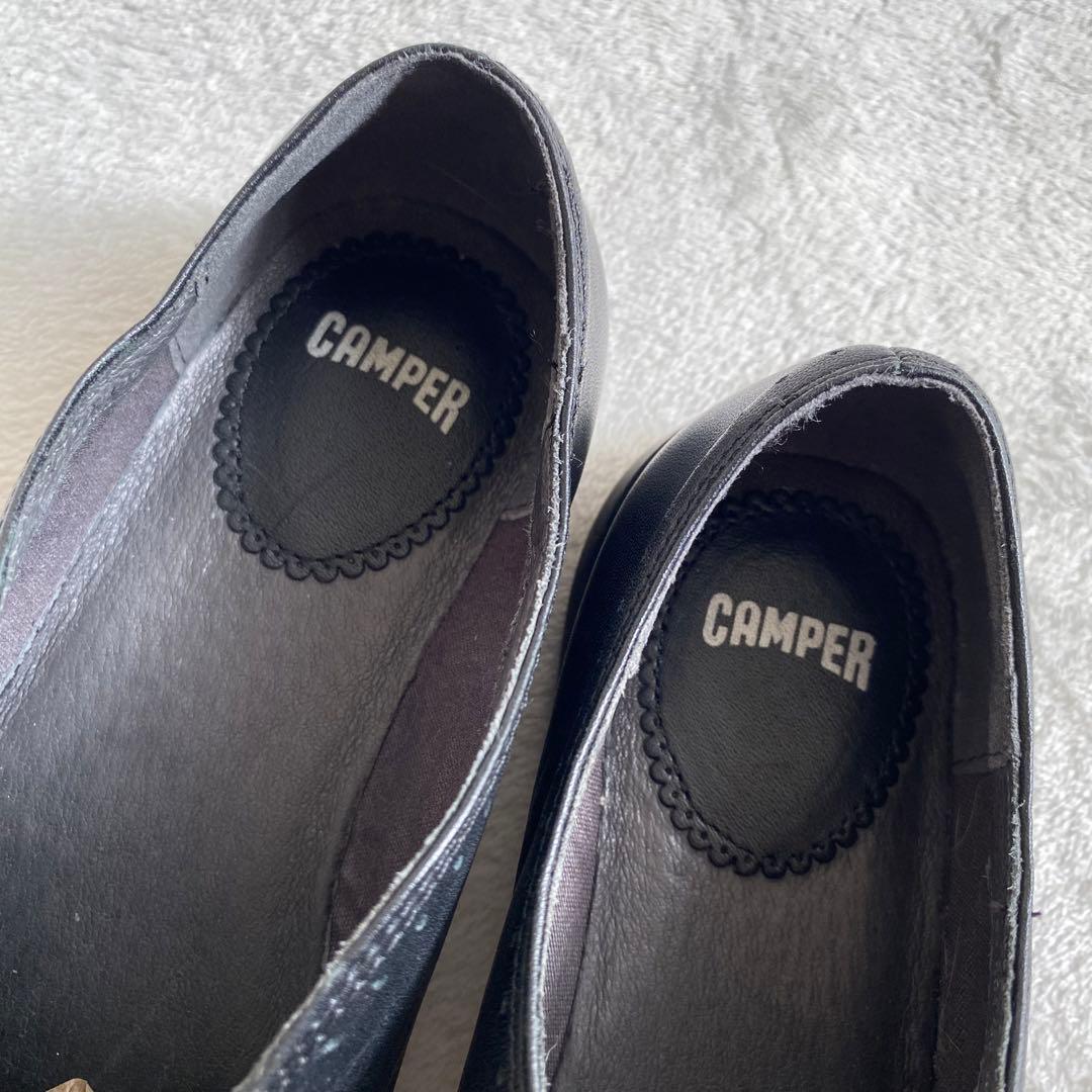 【美品✨】Camper スパイラルコメット　フラットシューズ　レザー　23cm
