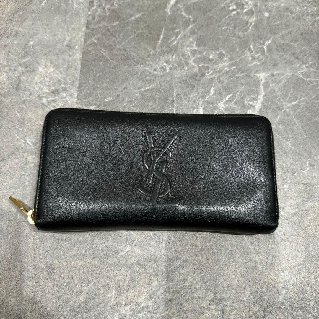 YSL サンローラン　長財布　レバーブラック