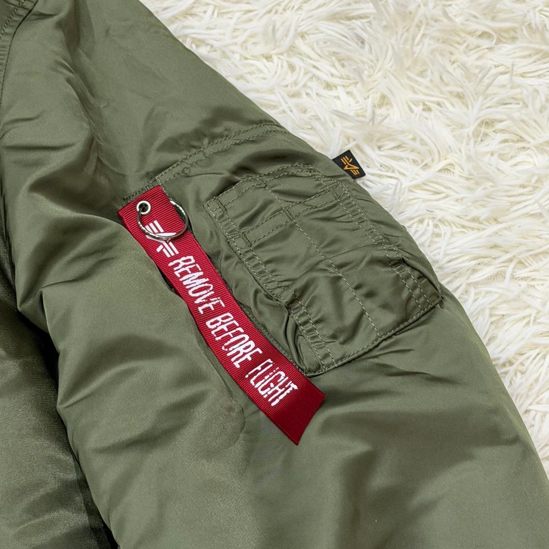 1900　アルファインダストリーズ　MA-1フライトジャケット　４L　グリーン