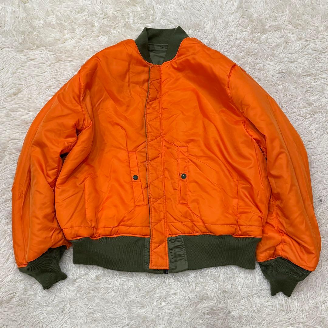 1900　アルファインダストリーズ　MA-1フライトジャケット　４L　グリーン