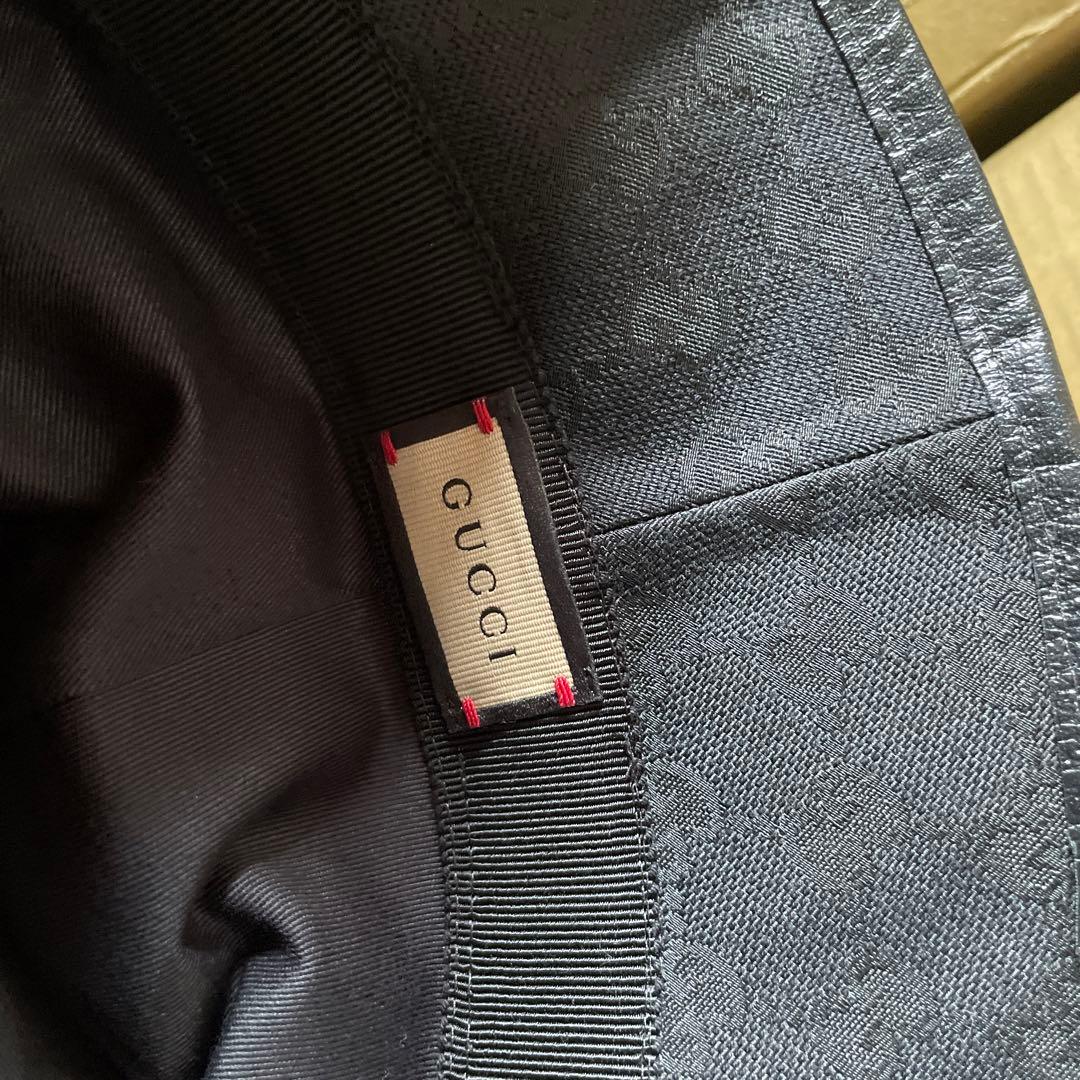 GUCCI バケットハット ブラック キャンバス