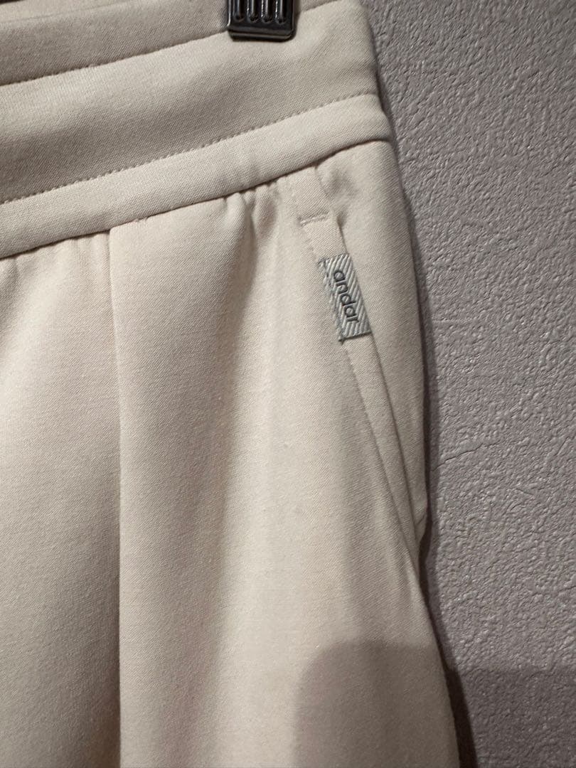 andar【極美品】Mildmoothワイドパンツ ライトベージュ ショートS