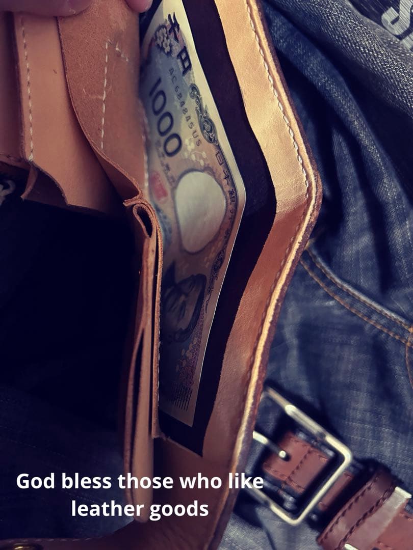 新品アウトレット　総手縫い　バッカスレザーウォレット 専用箱付　コンチョ選択可能