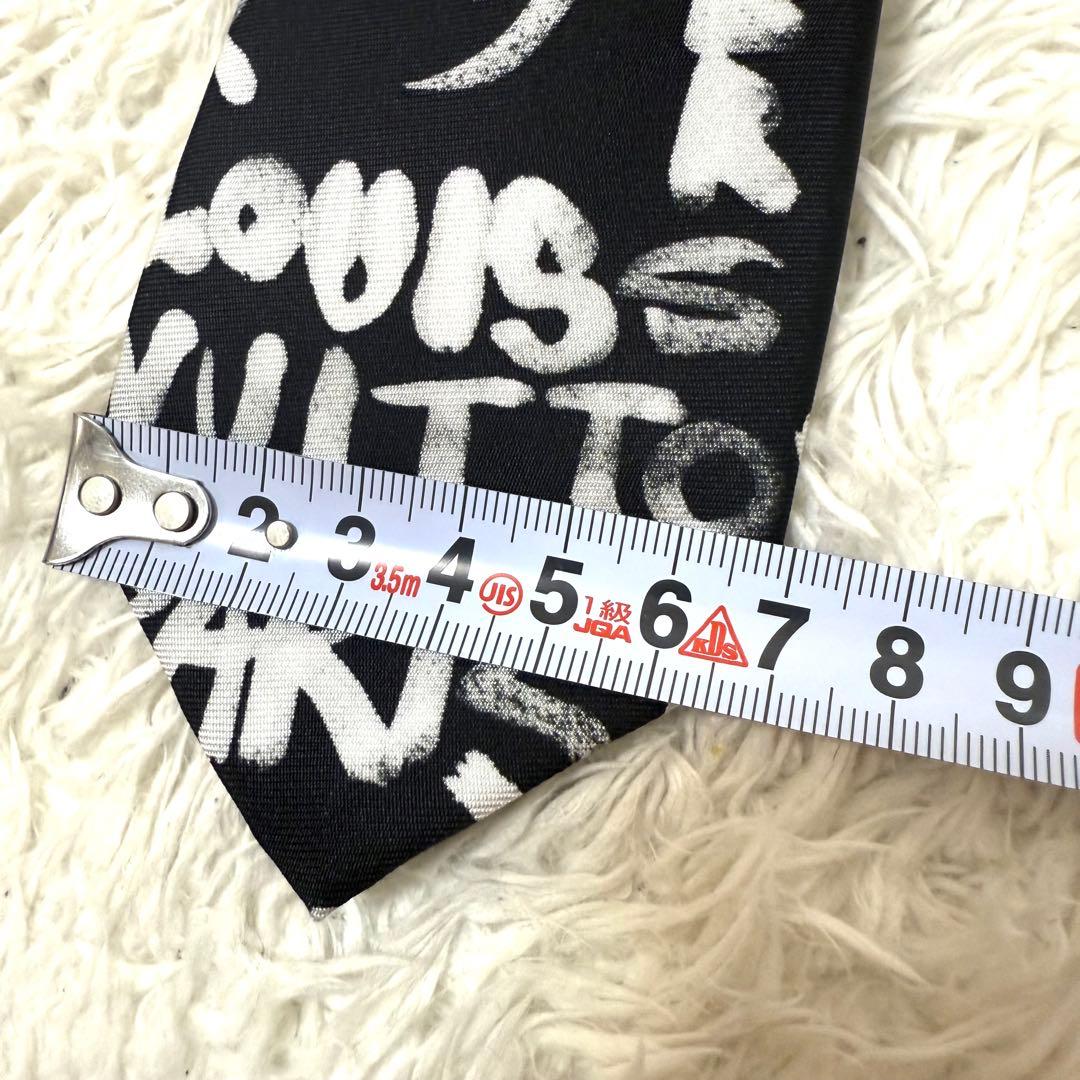 新品　未使用　ルイヴィトン　ネクタイ　NIGOコラボファレル　ブラック　ロゴ