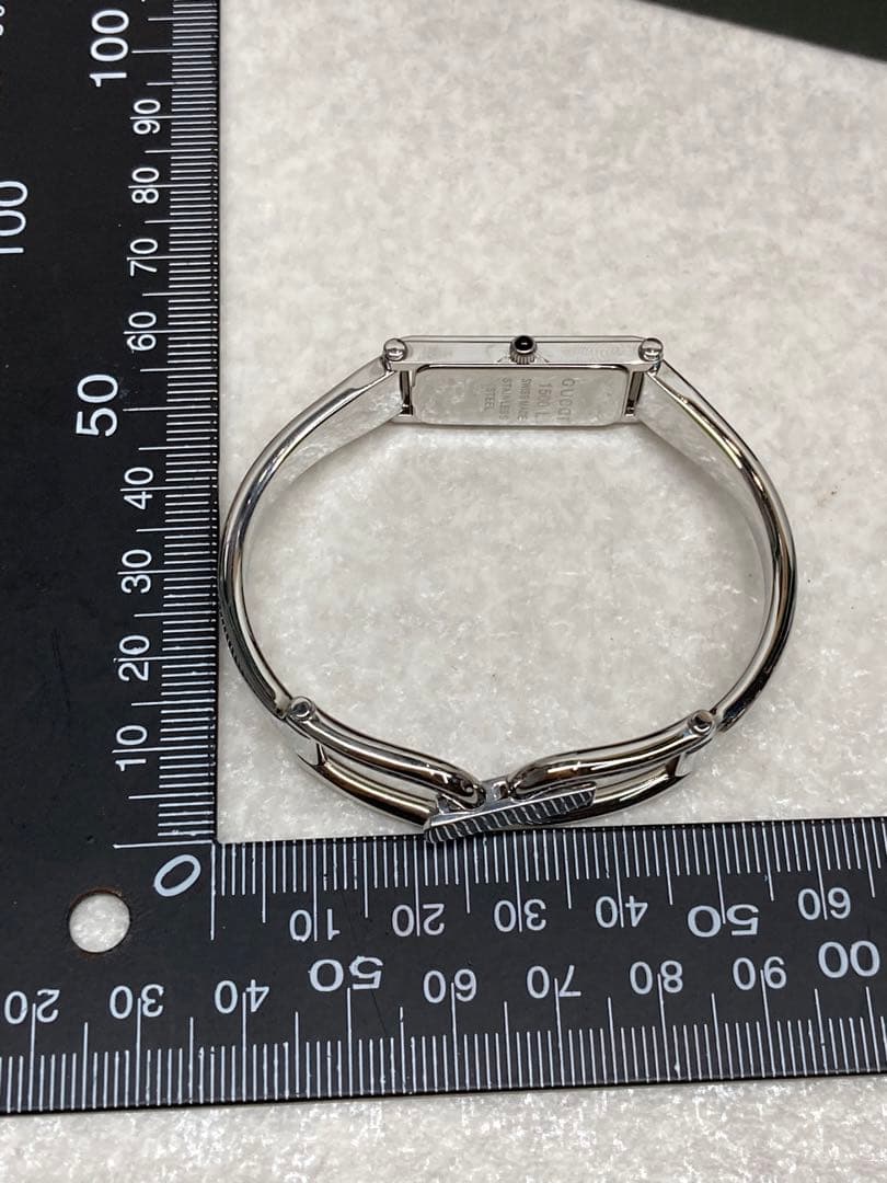 美品　GUCCI グッチ　腕時計　バングルウォッチ　レディース　ピンクシエル