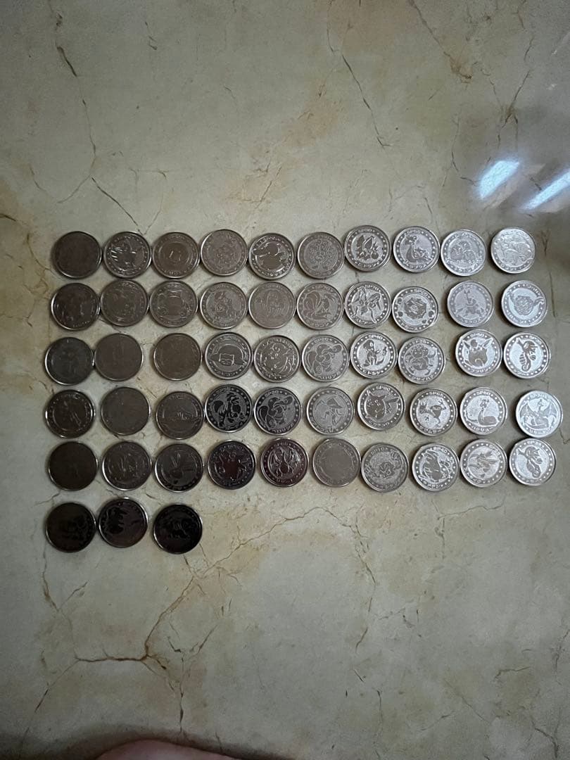 最初期 ポケモン バトル メダル　53枚明治 ジュース