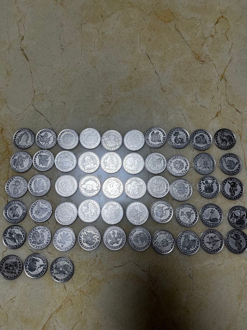 最初期 ポケモン バトル メダル　53枚明治 ジュース