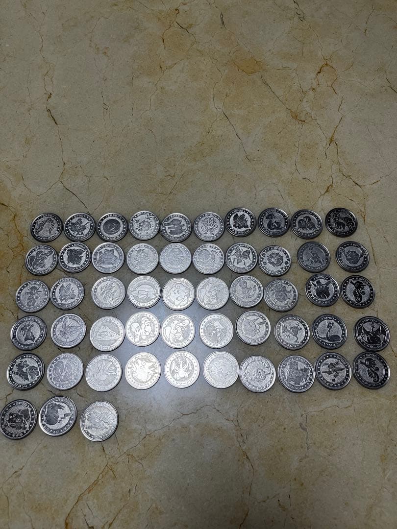 最初期 ポケモン バトル メダル　53枚明治 ジュース