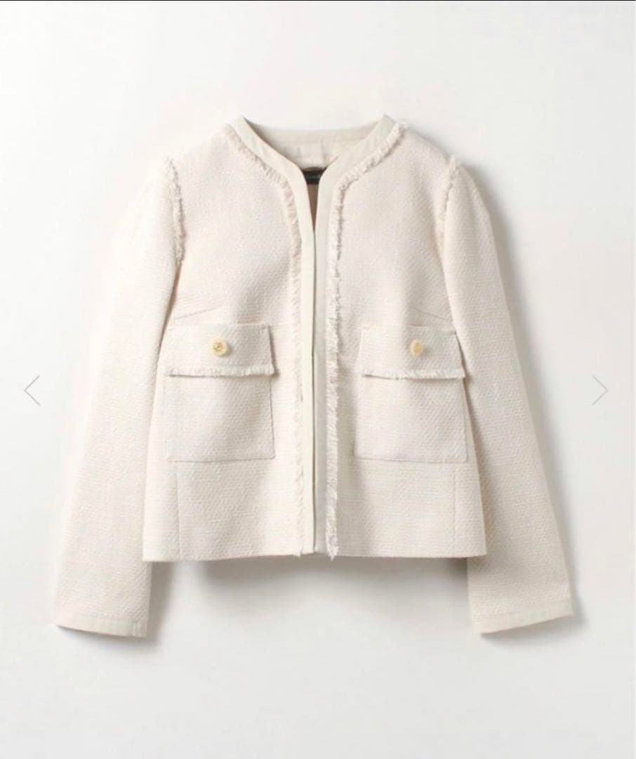 allureville ツイードノーカラージャケット