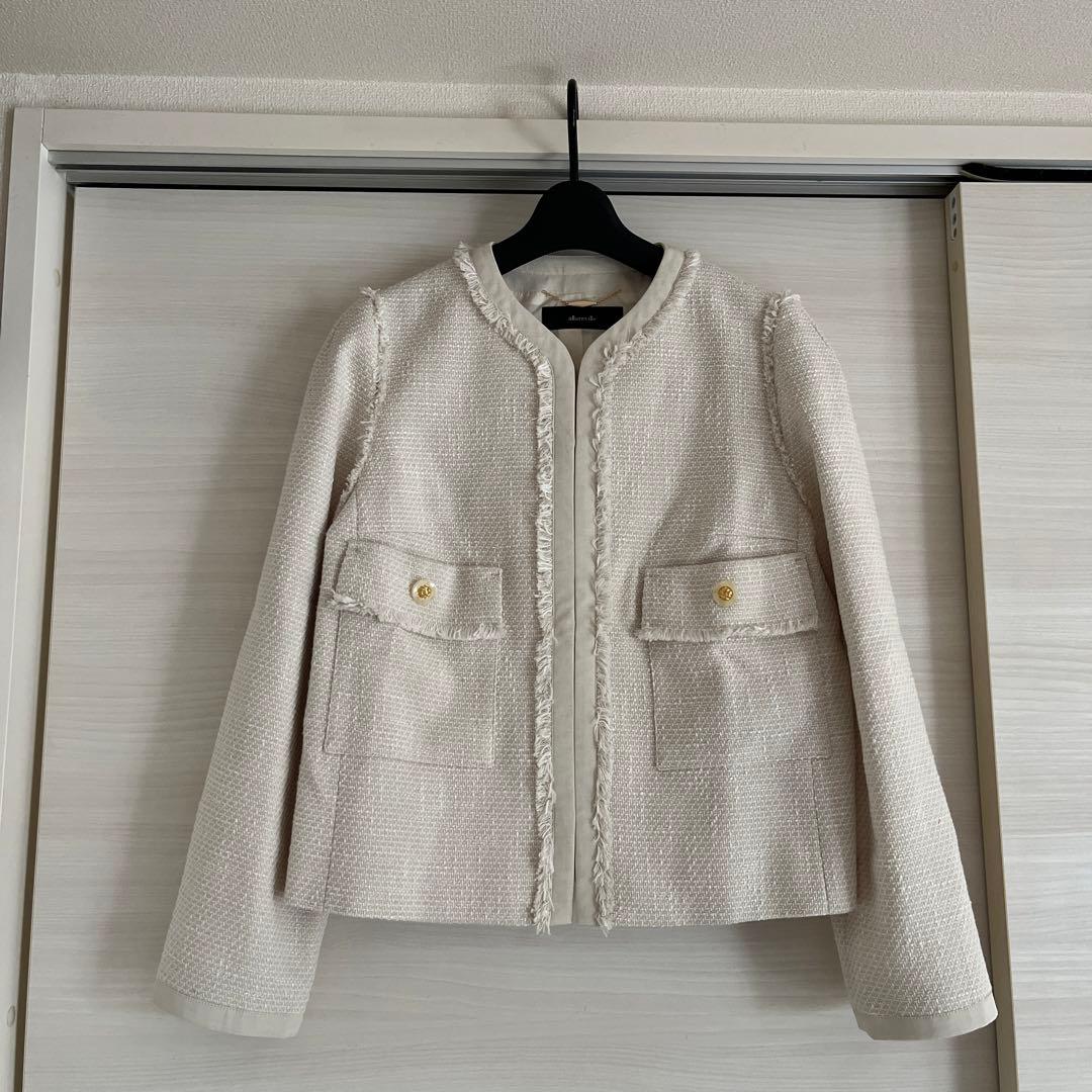 allureville ツイードノーカラージャケット