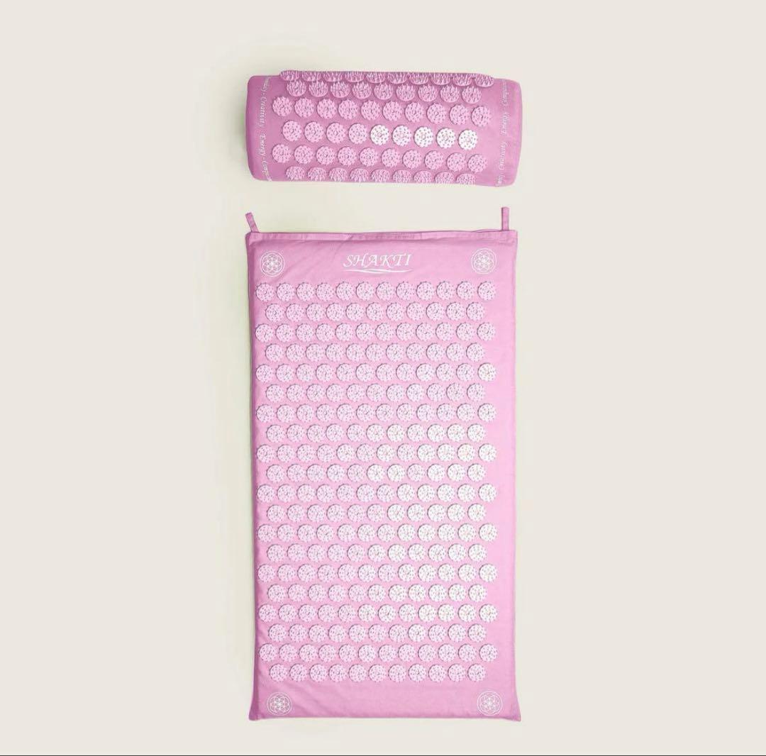 【美品】SHAKTI シャクティマット &枕セット　ピンク